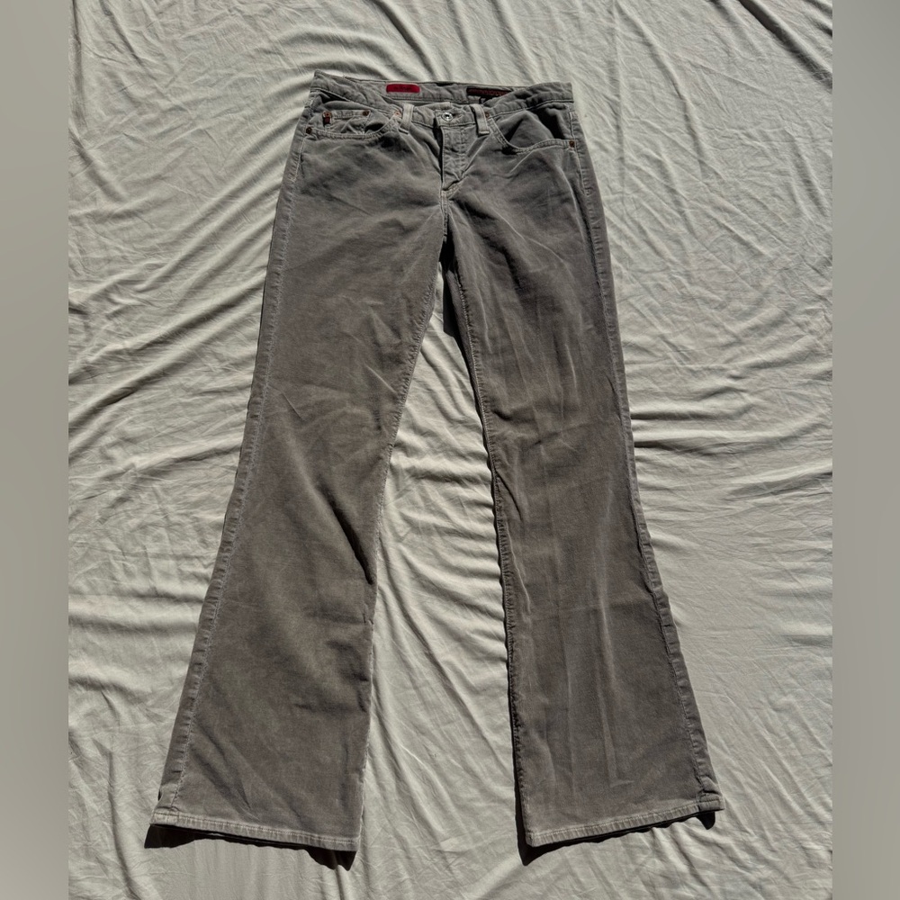 Vintage Gray Corduroy Flare Pants